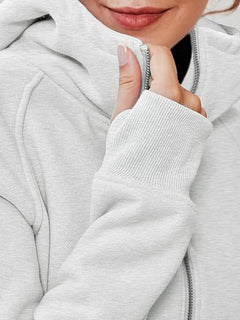 Charming Spring Fleece Zipper Hoodie