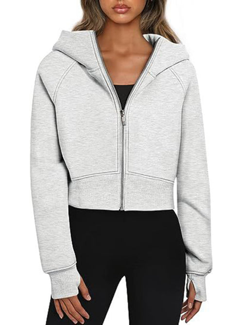 Charming Spring Fleece Zipper Hoodie