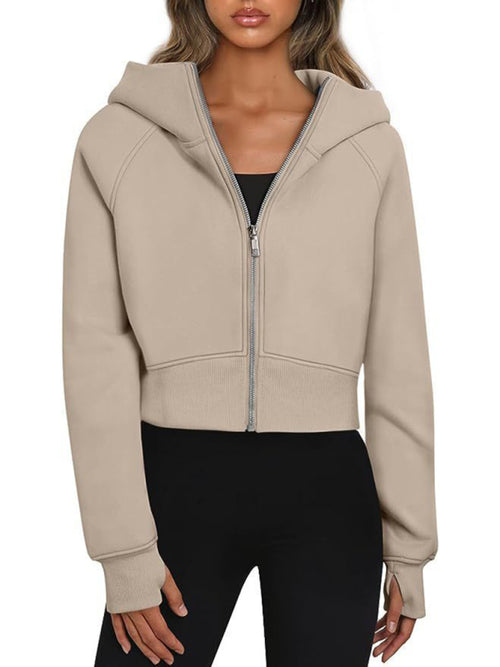 Charming Spring Fleece Zipper Hoodie