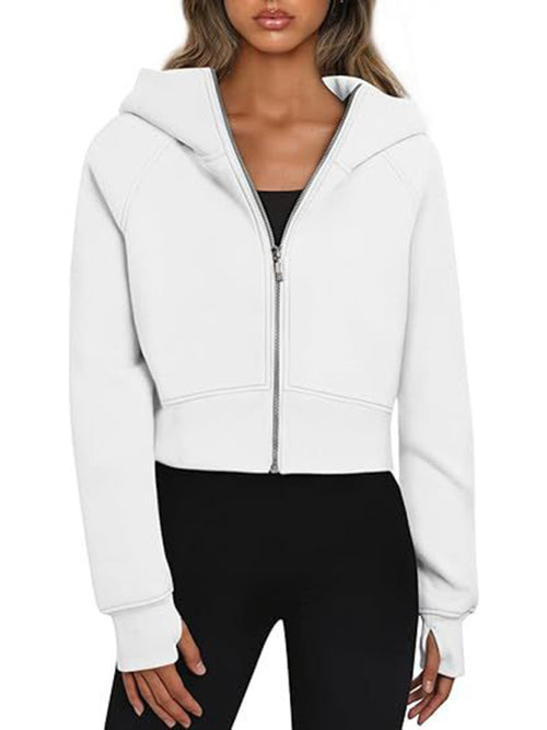 Charming Spring Fleece Zipper Hoodie