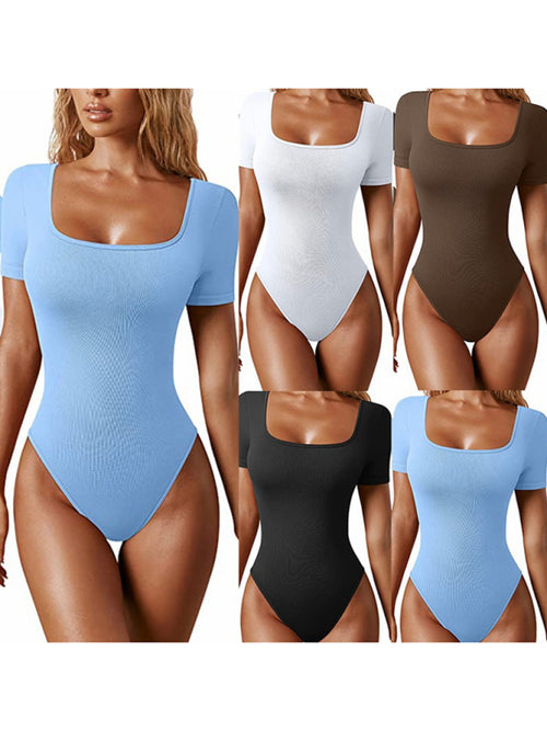 Chic Square Collar Bodysuit - Elegance Defined