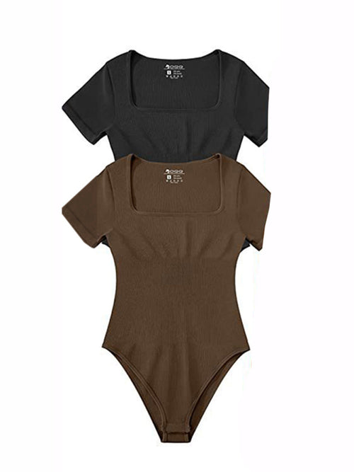 Chic Square Collar Bodysuit - Elegance Defined