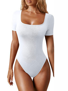 Chic Square Collar Bodysuit - Elegance Defined