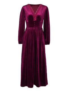 Opulent Velvet Waist Knit Dress