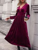 Opulent Velvet Waist Knit Dress