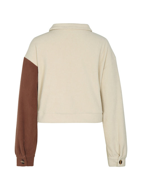 Autumn Bliss Colour Block Fleece Jacket