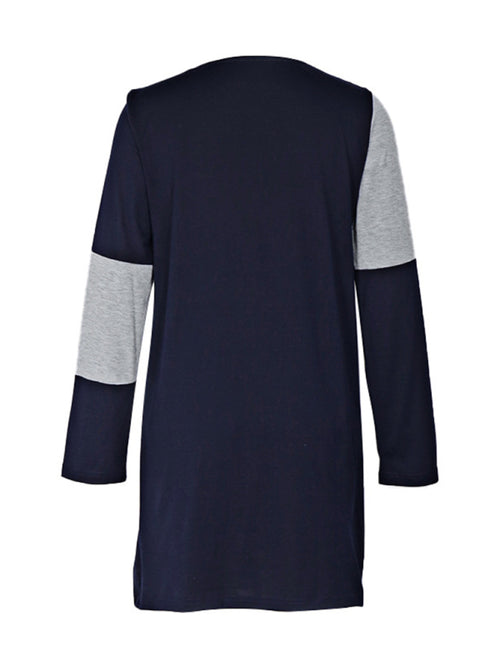 Elegant Colour Block Sweatshirt Dress