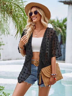 Bohemian Women's Lightweight Wool Ball Cardigan