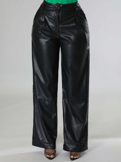 Stay Comfy & Stylish in PU Leather Pants!