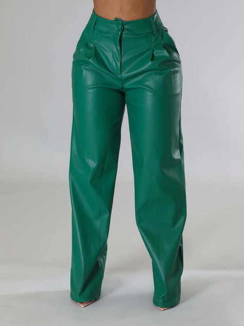 Stay Comfy & Stylish in PU Leather Pants!