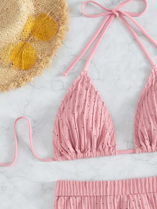 Enchanted Bohemian Goddess Lace-Up Bikini 🌸