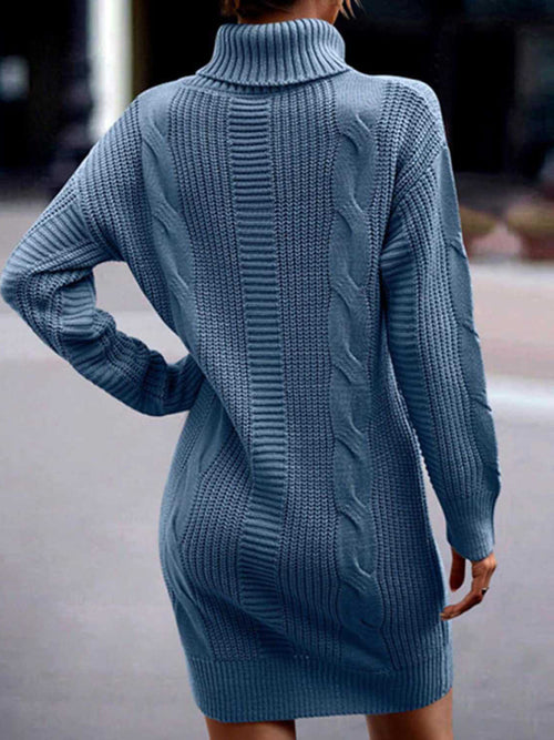 Elegant Turtleneck Sweater Dress: Timeless Comfort & Style