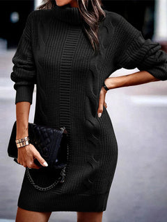 Elegant Turtleneck Sweater Dress: Timeless Comfort & Style