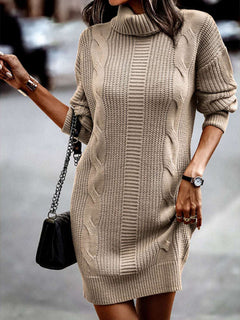 Elegant Turtleneck Sweater Dress: Timeless Comfort & Style