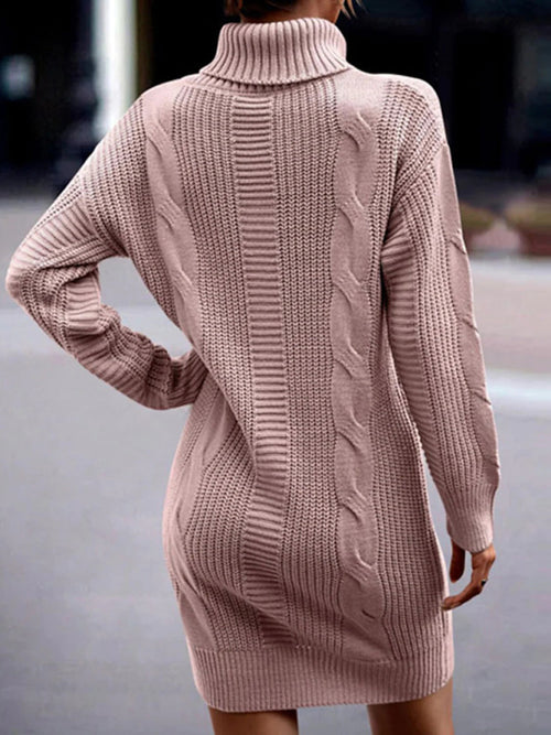 Elegant Turtleneck Sweater Dress: Timeless Comfort & Style