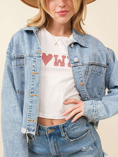 Love Sequin Denim Jacket: Sparkle Everywhere! 🌟