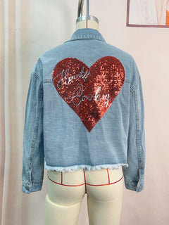 Love Sequin Denim Jacket: Sparkle Everywhere! 🌟