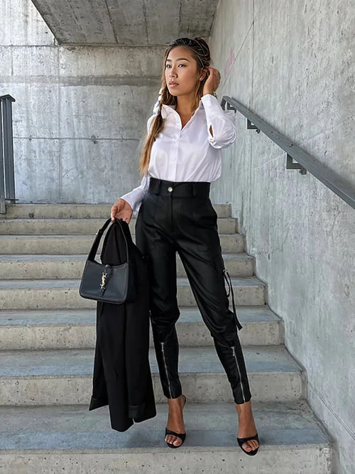 Chic PU Leather Pants: Your Autumn Essential!