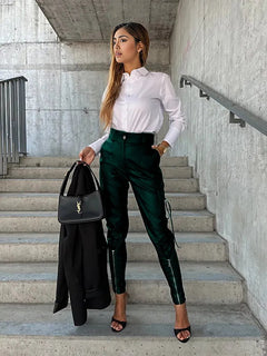 Chic PU Leather Pants: Your Autumn Essential!