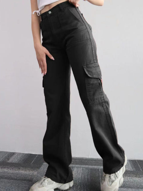 Comfy Chic Mid-Rise Pocket Trousers: Your New Favourite!