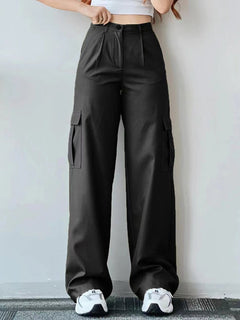 Comfy Chic Mid-Rise Pocket Trousers: Your New Favourite!