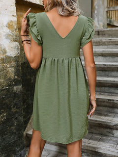 Effortless Chic V-Neck A-Line Dress