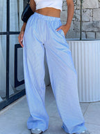 Stylish & Comfy Stripe Wide-Leg Trousers