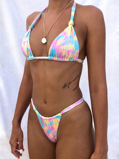 Glowing Sunset Halterneck Bikini