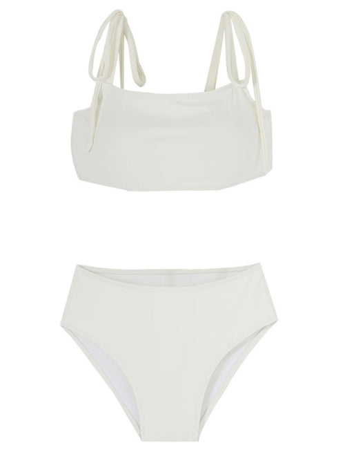 Sunny Day Dream Lace-Up Bikini: Romantic Elegance.