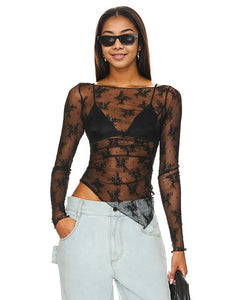 Lace Mesh Top: Be Alluring, Stylish, Confident!