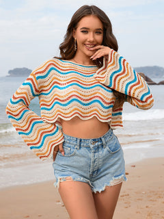 Beach Chic Striped Patchwork Cover-Up