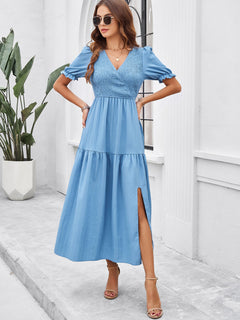 Elegance Defined: V-Neck Summer Dress