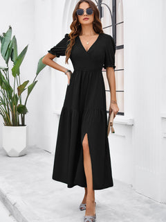 Elegance Defined: V-Neck Summer Dress