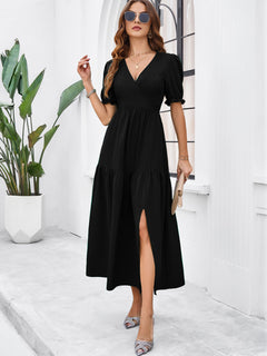 Elegance Defined: V-Neck Summer Dress