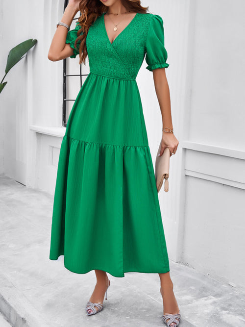 Elegance Defined: V-Neck Summer Dress