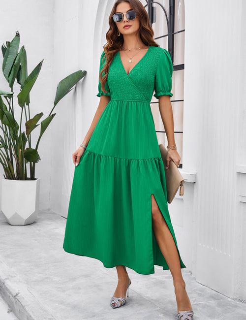 Elegance Defined: V-Neck Summer Dress