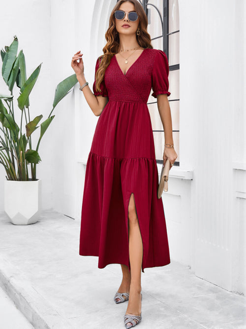 Elegance Defined: V-Neck Summer Dress