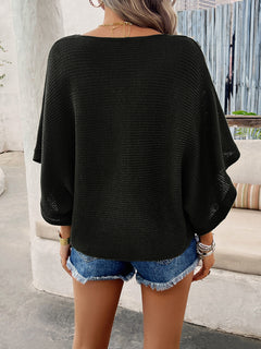 Helen Casual Hollow Sweater: Effortless Elegance