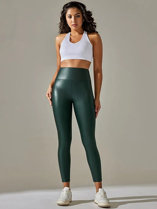 Comfy & Stylish Plus Size Leather Leggings