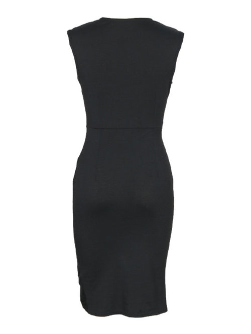 Luxury Black Elegance: Sleeveless Summer Dress