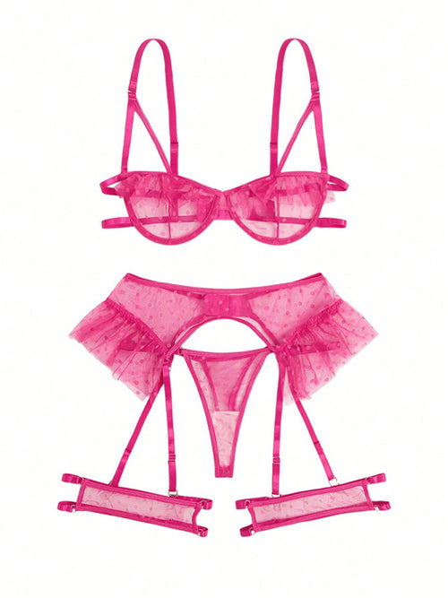 Indulge in Elegance: Three-Point Bra and Panties Set