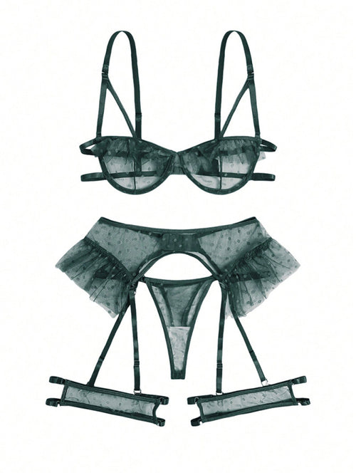 Indulge in Elegance: Three-Point Bra and Panties Set