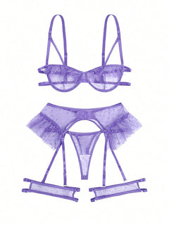 Indulge in Elegance: Three-Point Bra and Panties Set