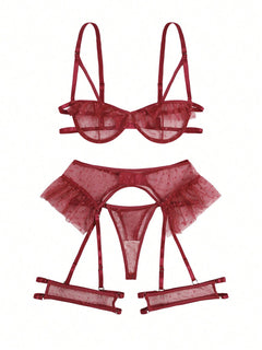 Indulge in Elegance: Three-Point Bra and Panties Set