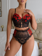 Enchanting Dreamy Lace Deep V Bra Set