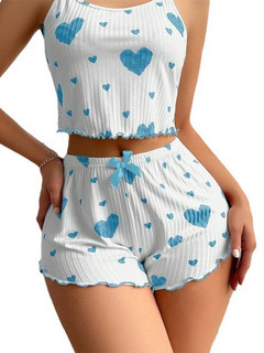 Whimsical Charm Suspender Shorts Set