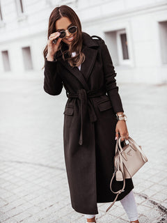 Autumn Bliss V-Neck Tie Jacket