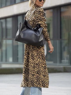 Fierce & Fabulous Leopard Print Trench Coat