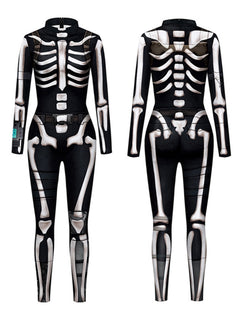 Dreadfully Chic Halloween Skull Skeleton Jumpsuit 🖤