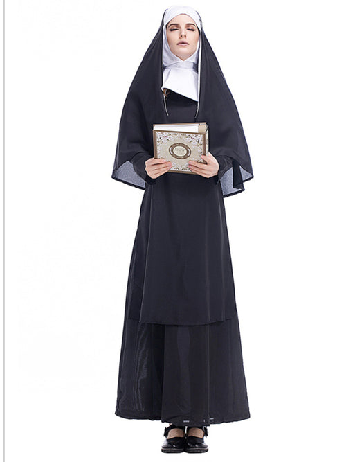 Bewitching Midnight Elegance Black Robe Costume